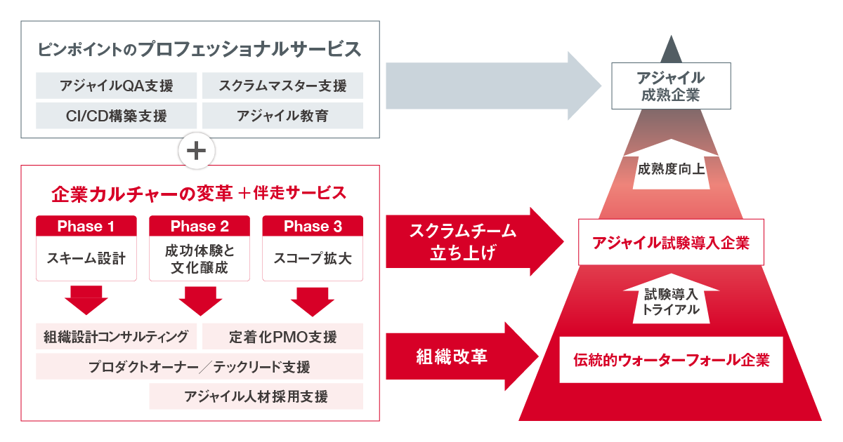 企業のアジャイル成熟度向上をフルスコープで支援する